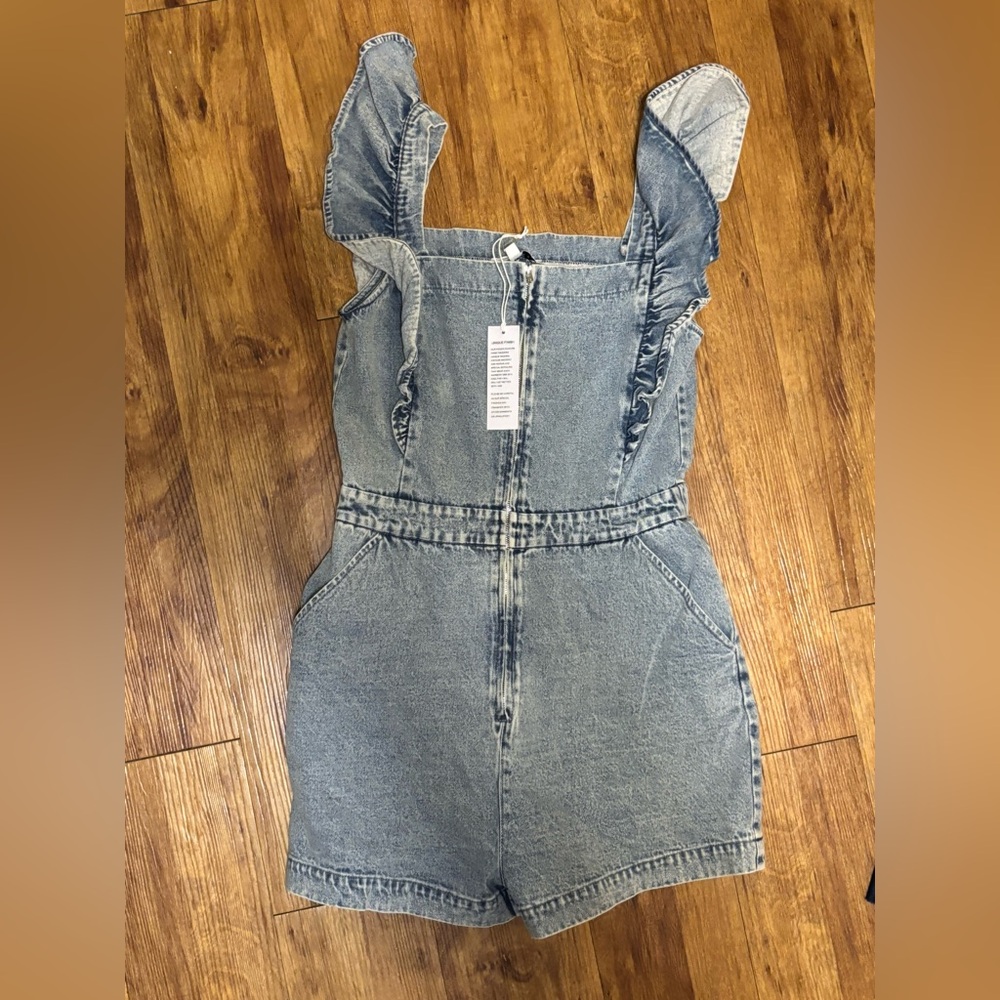 Women’s Gilli Blue Denim Ruffled Romper